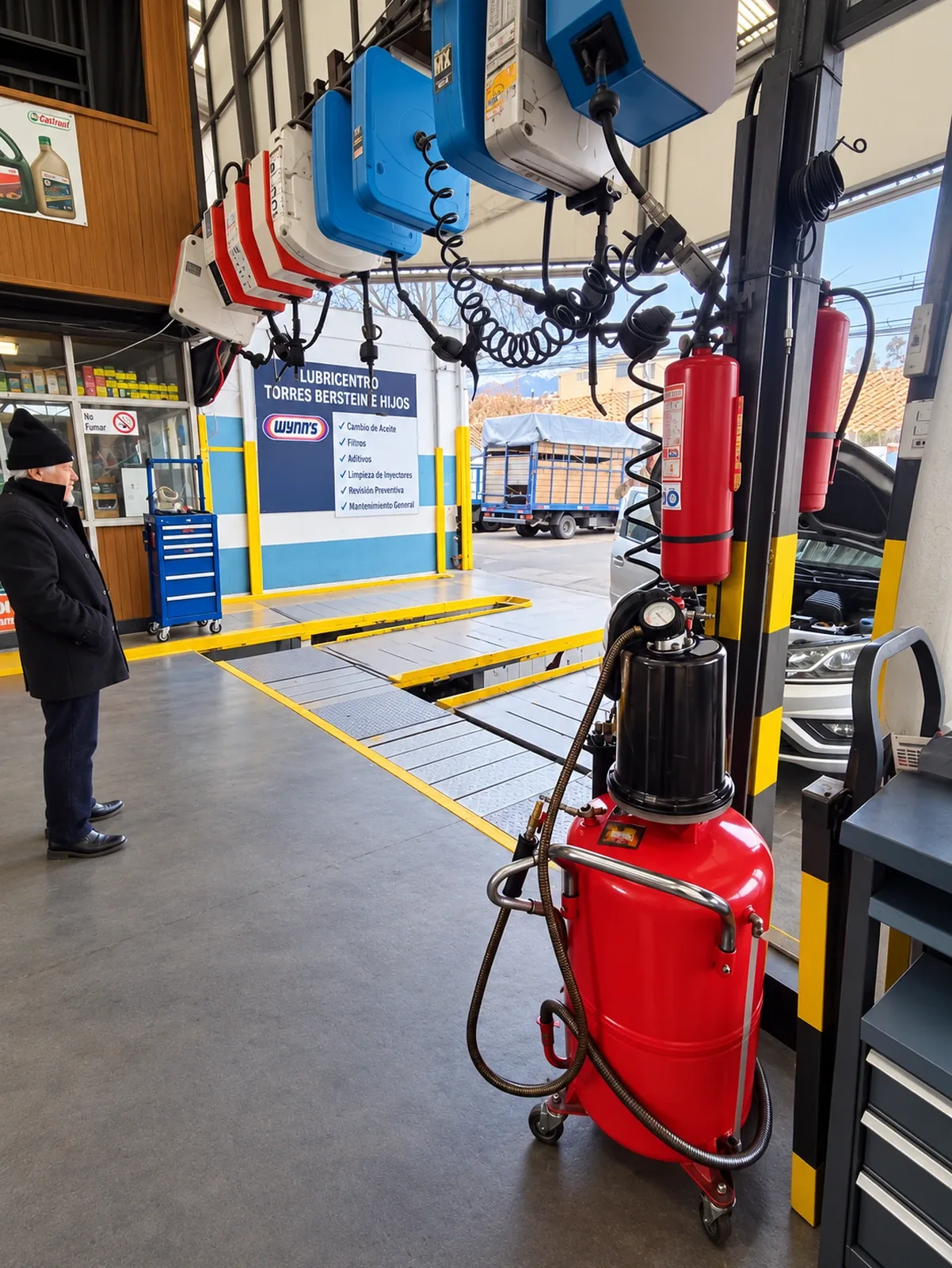 Zona de servicio técnico de Lubricentro Torres